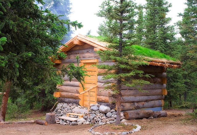 Sauna auf der Sky High Wilderness Ranch