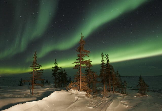Polarlichter in Churchill, Kanada