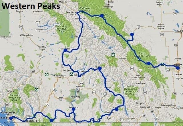 Routenbild Western Peaks